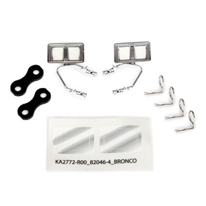 TRAXXAS 8073X Mirrors, side, chrome (left & right)