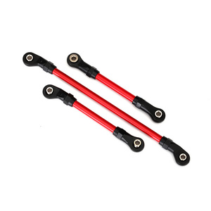  TRAXXAS 8146R: Steering link, (red powder coated steel) (assembled with hollow balls)