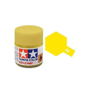 Tamiya  81508 - Acrylic Mini Paint X-8 Lemon Yellow 10ML Bottle