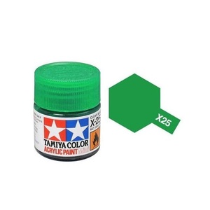 Tamiya  81525 - Acrylic Mini Paint X-25 Clear Green 10Ml Bottle