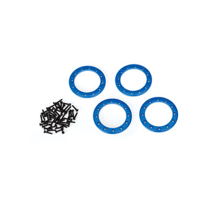 Beadlock rings, blue (1.9") (aluminum) (4)/ 2x10 CS (48)  8169X