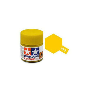 Tamiya  81703 - Acrylic Mini Paint Xf-3 Flat Yellow 10Ml Bottle
