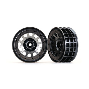 TRAXXAS 8171 Wheels, Method 105 2.2" (black chrome, beadlock) (beadlock rings sold separately)