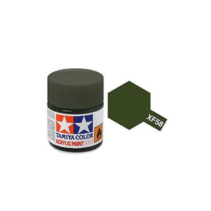 Tamiya  81758 - Acrylic Mini Paint Xf-58 Olive Green 10Ml Bottle