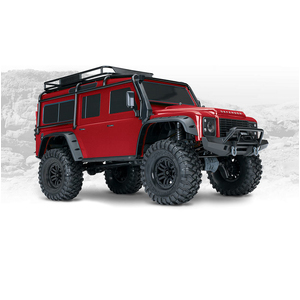 TRAXXAS 1/10 Scale TRX-4 Land Rover Defender Scale and Trail Crawler with 2.4GHz TQi Radio, Red #82056-4