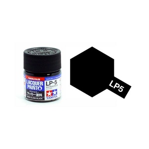 Tamiya  82105 - LP-5 Semi Gloss Black 10ml Bottle Lacquer Paint