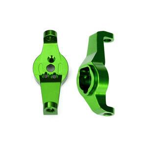 TRAXXAS 8232G: Left and Right Caster Blocks, 6061-T6 aluminum (green-anodized)