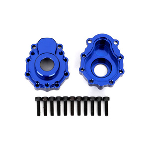 TRAXXAS 8251X: Portal housings, outer, 6061-T6 aluminum (blue-anodized) (2)/ 2.5x10 CS (12)