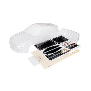 TRAXXAS 8312: Ford Mustang Body (clear, requires painting)/ window masks/ decal sheet