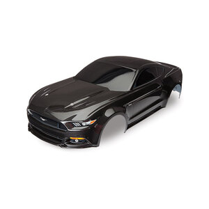 TRAXXAS 8312X: Body, Ford Mustang, black (painted, decals applied)