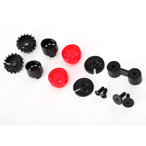 TRAXXAS 8314: Tail lights (2)/ tail light mounts (4) / exhaust tips (2)/ exhaust tip mount (1)/ 3x10 flat-head screws (2)/ 3x8 BCS (2)