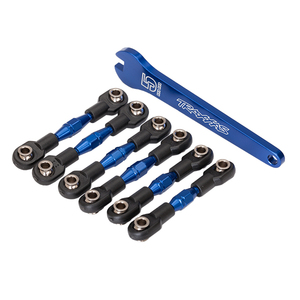 TRAXXAS 8341X Turnbuckles, aluminum (blue-anodized), camber links