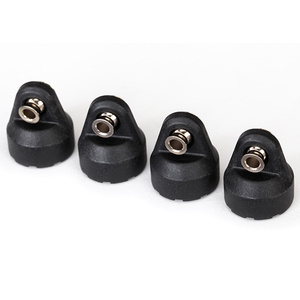 TRAXXAS 8361: Shock caps (black) (4) (assembled with hollow balls)