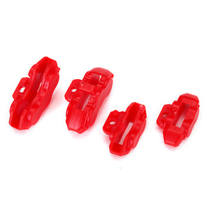 TRAXXAS 8367: Brake calipers (red), front (2)/ rear (2)
