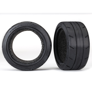 TRAXXAS 8370: Tires, Response 1.9" Touring (extra wide, rear)/ foam inserts (2) (fits  8372 wide wheel)