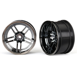 TRAXXAS 8372 Wheels, 1.9" split-spoke (black chrome)