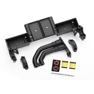 TRAXXAS 8420: Chassis tray/ driveshaft clamps/ fuel filler (black)