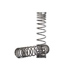 TRAXXAS 8444: Spring, shock, front (natural finish) (GTR) (progressive, 0.833 rate, white stripe) (2)