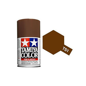 Tamiya TS-1 Red Brown Spray Lacquer Paint  85001