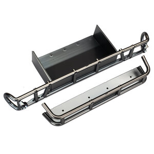 TRAXXAS 8536X: Bumper, rear/ bumper extension (satin black chrome-plated)