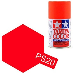 Tamiya PS-20 Fluorescent Red Polycarbonate 100ml Spray