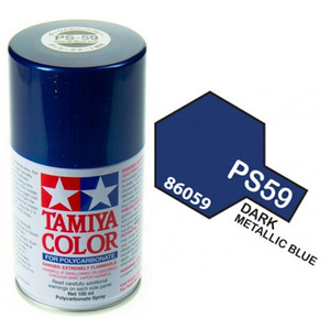 Tamiya PS-59 Dark Metallic Blue Polycarbonate Spray Paint   86059