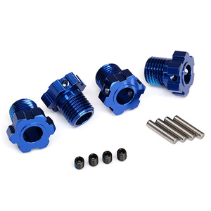 TRAXXAS 8654: Wheel hubs, splined, 17mm (blue-anodized) (4pcs)