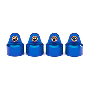 TRAXXAS 8964X Shock caps, aluminum (blue-anodized), GT-Maxx® shocks (4)