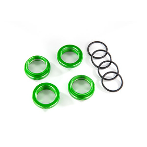 TRAXXAS 8968G: Spring Retainer (Adjuster), Green-Anodized Aluminum, For GT-Maxx® Shocks