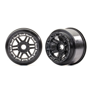 TRAXXAS 8971: Wheels (black) (2) (17mm splined)