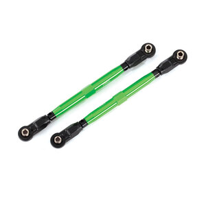 TRAXXAS 8997G: Toe links, front (TUBES green-anodized, 6061-T6 aluminum) (2) (for use with  8995 WideMaxx™ suspension kit)