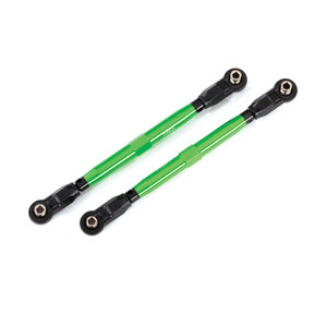 TRAXXAS 8997G: Toe links, front (TUBES green-anodized, 6061-T6 aluminum) (2) (for use with 8995 WideMaxx™ suspension kit)