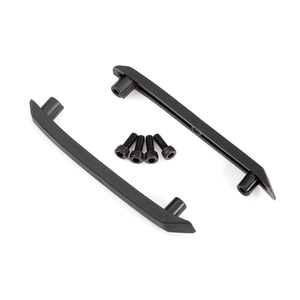 TRAXXAS 9017: Skid plate, roof (body) (black) (left & right)/ 3x8mm CS (4)