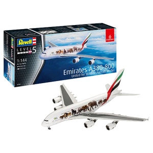 Revell 03882 Airbus A380 Emirates "Wild-Life" 1:144 Scale Model  (2019)
