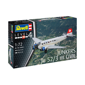Revell 04975 Junkers Ju52/3m Civil 1:72 Scale Model