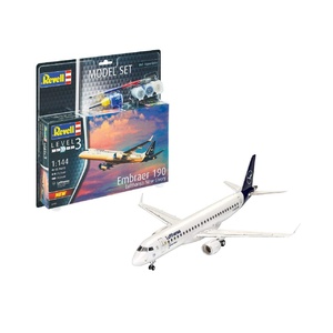 Revell 63883 Embraer 190 Lufthansa Passenger Plane 1:144 Scale  With Paint & Glue