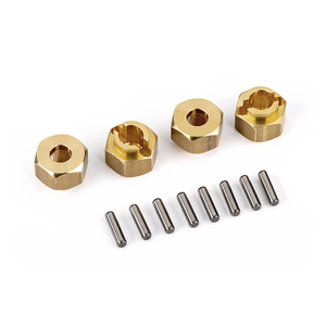 Traxxas Wheel hubs, 7mm hex, brass 9750X