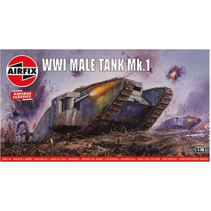 Airfix A01315V WWI "Male" Tank Mk.I 1/76 Scale Plastic Model Kit