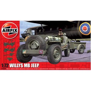 Airfix A02339 Willys MB Jeep 1/72 Scale Model Plastic Kit