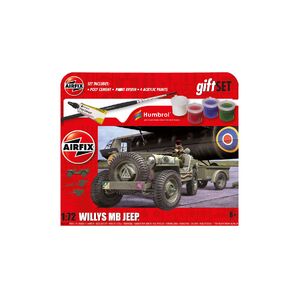 Airfix A55117A Willys MB Jeep 1/72 Scale Plastic Model Starter Kit