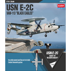 Academy 12623 USN E-2C VAW-113 "Black Eagles" 1/144 Scale Plastic Model Kit
