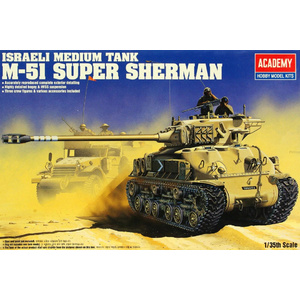 Academy 13254 Israeli Medium Tank M-51 Super Sherman 1:35 Scale Model