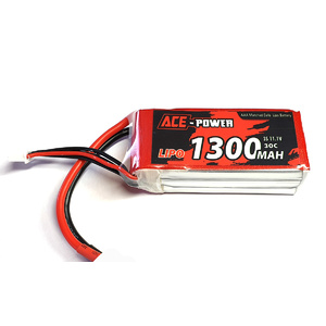 ACE Power 11.1v 1300mah Lipo 30C Battery EC3 E-Flite Connector