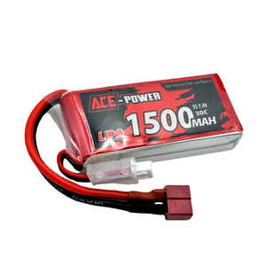 Ace Power 7.4V 2S 1500mAh 30C LiPo Battery Soft Case w/ Deans Connector