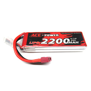 Ace Power 7.4v 2S 2200mah 40C Lipo Battery Deans Connector