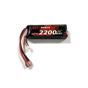 Ace Power 11.1V 3S 2200mAh 40C LiPo Battery Soft Case W/ Deans Connector