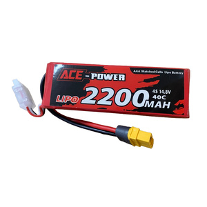 Ace Power 4S 14.8v 2200mAh 40C LiPo Battery Soft Case w/ XT60 Connector