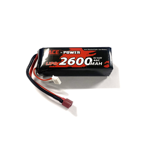 Ace Power 14.8V 4S 2600mAh 40C LiPo Battery Soft Case w/ Deans Connector