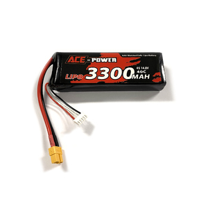 Ace Power 14.8V 4S 3300mAh 40C LiPo Battery Soft Case w/ XT60 Connector