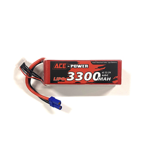 Ace Power 6S 22.2V 3300mAh 60C LiPo Battery Soft Case w/ EC5 Connector